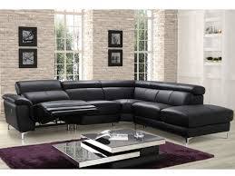 Canape D Angle Relax Electrique En Cuir Sitia Noir Angle Droit Canape Angle Canape Angle Relax Canape Incurve