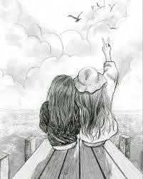 Bff Noir Et Blanc Dessin Dessins Sympas Art Du Croquis