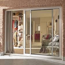 Baie Coulissante En Aluminium Blanc Artens H 215 X L 240 Cm Baie Coulissante Baie Vitree Baie