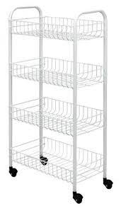 Metaltex Plastic Coated Pisa Rolling Cart 4 Baskets Metaltex Http Www Amazon Co Uk Dp B004dmz9hk Ref Cm S Rolling Cart White Kitchen Trolley Kitchen Trolley