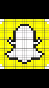 Pixel Art Du Logo Snapchat Strijkparels Patronen Strijkparels Letters Strijkparels