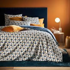 Housse De Couette Percale Elisa Bleue Imprime La Redoute Interieurs La Redoute En 2020 Housse De Couette Drap Housse Couette