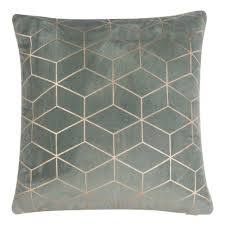 Housse De Coussin En Coton Vert Motifs Dores 40x40 Maisons Du Monde Housse De Coussin Coussin Maison Du Monde Coton Vert