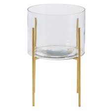 Portavelas De Metal Dorado Y Cristal Meuble Deco Murale Maison Du Monde