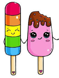 Popsicle Couple Kawaii Desenhos Fofos Sorvetes Desenho Sorvete Kawaii