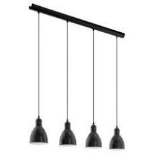 Suspension Industriel Priddy Metal Noir 4 X 60 W Eglo Leroy Merlin Lampes Suspendues Bar Luminaire Plafond Luminaire Suspendu