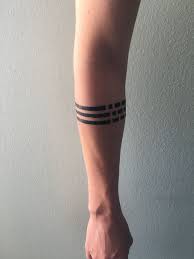 Armband Tattoo Initials In Morse Code Arm Band Tattoo Forearm Band Tattoos Band Tattoo