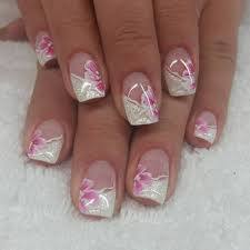 Fingernagel Gelnagel Frenchnails Weiss Glitzer One Stroke Naturnagel Naildesigns Carmenirmscher Nagel Gel Valentinstagsnagel Romantische Nagel