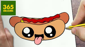 Comment Dessiner Hot Dog Kawaii Etape Par Etape Dessins Kawaii Dessin Kawaii 365 Dessins 365 Dessin Logo