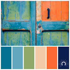 Color Palette Color Combination Color Combo Farbpalette Hue Blue Beige Green Orange Grun Blau Orange Farbpaletten Farbpalette Blau Grune Palette