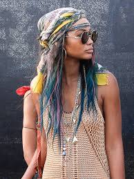 Hippie Frisur Mit Tuch Modestil Bohemian Mode Tuch
