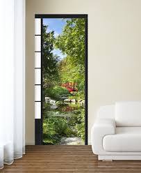 Stickers De Porte Jardin Zen Du Japon Autocollants De Porte Stickers Porte Porte De Chambre