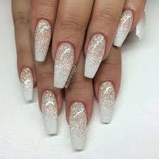 Nagel Grau Glitzer Wunderschone Nagel Goldene Nagel Brautnagelkunst