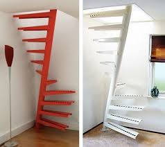 Escalier En Sifflet Compressible Escadas Para Espacos Pequenos Design De Escada Escadas De Madeira Simples