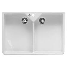 Evier En Ceramique Blanche 2 Bacs A Poser Timbre Office Evier Evier A Poser Ceramiques Blanches
