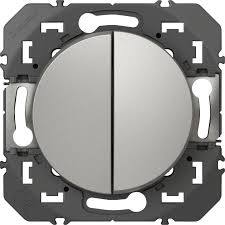 Interrupteur Va Et Vient Et Poussoir Dooxie Legrand Aluminium Leroy Merlin