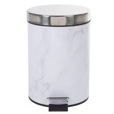 Poubelle Salle De Bain Metal Imprime Marbre 3l Poubelle De Salle De Bain Accessoires De Salle De Bain Et Wc Decoration Gifi Poubelle Salle De Bain Accessoires