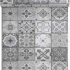 Papier Peint Vinyle Sur Intisse Carreau De Ciment Gris Mat Castorama Papier Peint Vinyle Carreaux Ciment Papier Peint