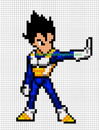 Vegeta Dragon Ball Z Minecraft Pixel Art Pixel Art Anime Pixel Art