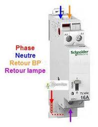 Montage Cablage Branchement D Un Telerupteur Et Boutons Poussoirs Comment Bran Installation Electrique Maison Contacteur Electrique Installation Electrique