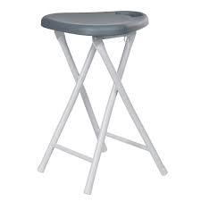 Tabouret Pliant Gris Et Blanc Tabouret Et Tabouret De Bar Salle A Manger Et Cuisine Meuble Gifi
