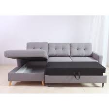 Oslo Canape D Angle Gauche Convertible Gris Clair 225x147x86cm Canape Angle Canape Angle Convertible Canape Angle Gauche