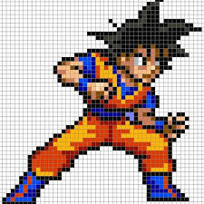 Pixelated Goku Google Search Dessin Pixel Pixel Art Anime Pixel Art Sangoku