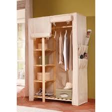 Armoire Penderie En Pin Massif Et Tissu Home Affaire Armoire Tissu Armoire Penderie Penderie Tissu