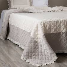 Boutis En Lin Beige 240 X 260 Cm Maisons Du Monde Dessus De Lit Boutis Lit Maison Du Monde Couvre Lit Boutis