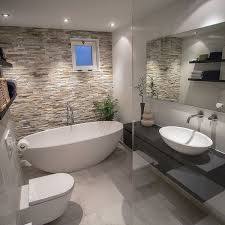 Le Parement Pierre Pour Une Salle De Bain Cosy En Accord Avec Le Carrelage Bathroom Bathroomideas Bathroomdesi Idee Salle De Bain Salle De Bain Et Salle De Bain Extraordinaire