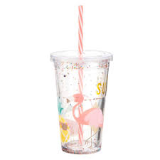 Gobelet En Plastique Imprime Tropical Et Paillettes Multicolores En 2020 Gobelet Plastique Gobelet Verre En Plastique
