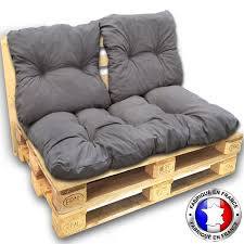 Kit Coussins Palette Coton Taupe 1 Assise 2 Dossiers 120 80 Cm Coussin Pour Palette Coussin Canape Canape Palette