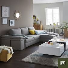 Canape D Angle Reversible Convertible En Tissu Gris Clair Et 4 Poufs Charles Canape D Angle En Tissu Canape Angle Canape Angle Convertible Canape Angle Gris