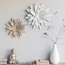 Deco Murale Fleur En Metal Blanc D41 Flower Deco Murale Parement Mural Decoration Murale Metal