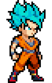 Son Goku Ssj Blue By Pusheads Pixel Dragon Anime Pixel Art Pixel Art