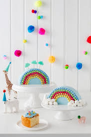 Regenbogenkuchen Leicht Mit Kindern Zu Verzieren Regenbogen Kuchen Kindergeburtstagstorte Regenbogentorte