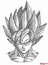 Draw Gokusupersaiyan Dragonball Step10 Goku Drawing Dragon Ball Artwork Dragon Ball Art