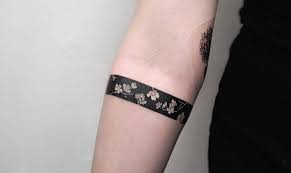 Floral Black Armband Tattoo Arm Band Tattoo Forearm Band Tattoos Tattoos For Guys