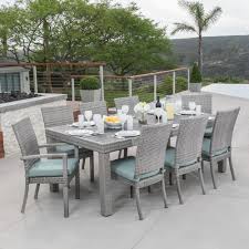 Castelli 8 Piece Rattan Sofa Seating Group With Cushions Patio Dining Set Wicker Patio Furniture Outdoor Wicker Patio Furniture