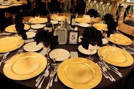 Birthday Simple Black And Gold Table Decorations Black Gold Table Setting Gold Table Setting Gold Table Table Settings