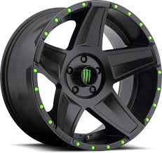Black And Neon Green Rims Monster Energy 648b Alloy Wheel In Satin Black For 07 16 Jeep Wrangler Monster Energy Jeep Wheels Monster Energy Drink
