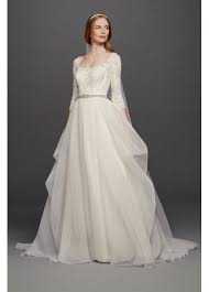 Petite Oleg Cassini Beaded Lace Wedding Dress David S Bridal Ball Gowns Wedding Wedding Dresses Lace Beaded Lace Wedding Dress