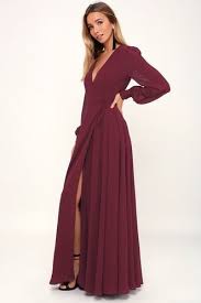 My Whole Heart Burgundy Long Sleeve Wrap Dress Long Sleeve Wrap Dress Long Sleeve Bridesmaid Dress Long Sleeve Bridesmaid Dress Fall