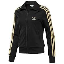 Black And Gold Adidas Tracksuit Top Adidas Adidas Women Fashion Sport Jacket Men