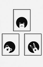 Black And White Animal Prints For Baby Nursery Digital Download Nursery Art Bunny Nursery Print Black White Etsy Art Wall Kids Bunny Nursery Art Modern Wall Art Prints