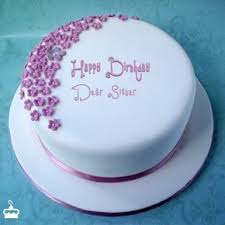 Dear Sister Birthday Cake For Sister With Quotes Happy Birthday Dear Sister Cake With Name Happy Birthday Chocolate Cake Ice Cream Birthday Cake Cake Name