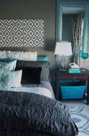 Gray And Turquoise Bedroom Contemporary Bedroom Grand Rapids By Lindsay Hoekstra C Master Bedroom Color Schemes Master Bedroom Colors Bedroom Turquoise