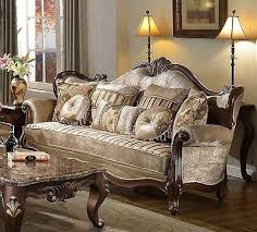 Marseille French Provincial Beige Sofa In Chenille And Dark Solid Wood 1 498 00 Www Ebay Com Furniture Sofa Furniture Home Furnishings