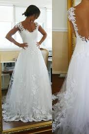 A Line Lace White Straps Wedding Dresses See Through Sleeveless Wedding Gowns N125 Wedding Dresses Online Wedding Dress Ball Gowns Wedding