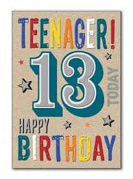 Happy Birthday Card For 13 Year Old Boy Pin By Marilyn Guzman On Bd Kid 13 Happy Birthday Signs Happy 13th Birthday Grandson Birthday Cards